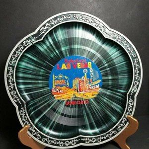 Las Vegas Casino drink tray, MCM barware, poker night serving tray